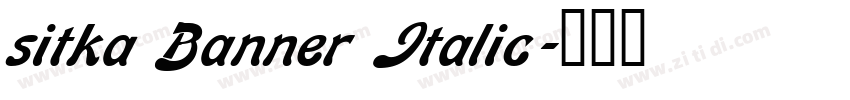 sitka Banner Italic字体转换